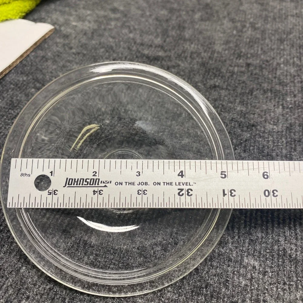 Clear Glass Replacement Lid for Canister Jar Round with Knob Handle